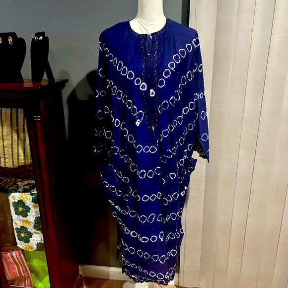 African Mens Clothing Traditional 2 Piece Embroidered Suit Shirt Pants - Picture 4 of 7